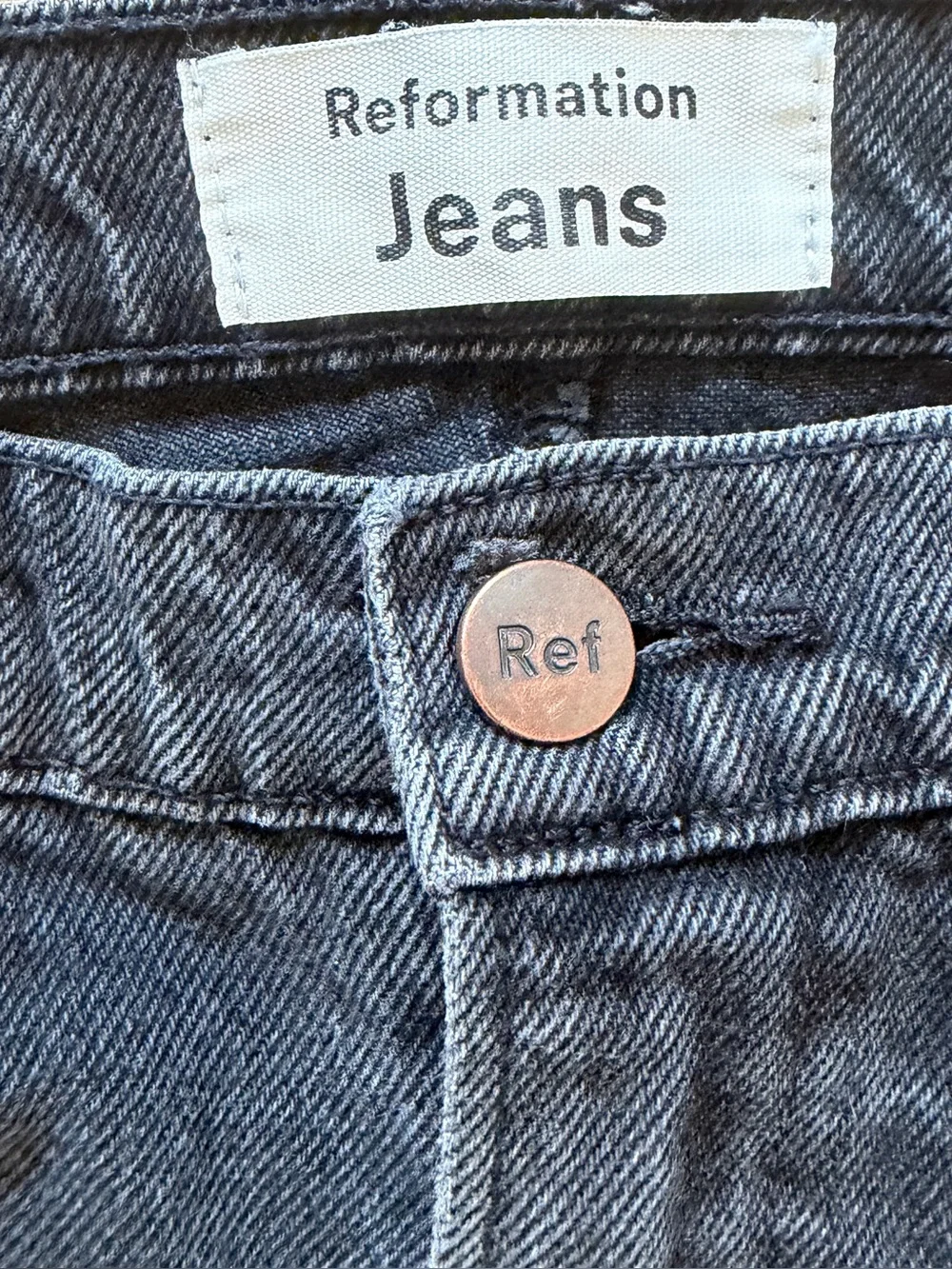 Reformation Cowboy Jeans Women’s Size 27 Seine Black High Rise Straight Leg*@1